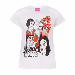 Disney Short Sleeved T-Shirt (Girls White) - 5-6 Years