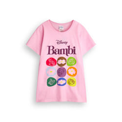 Disney Short Sleeved T-Shirt (Girls Pink) - 5-6 Years