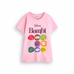 Disney Short Sleeved T-Shirt (Girls Pink) - 7-8 Years