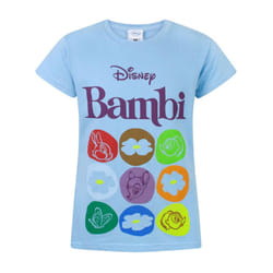 Disney Short Sleeved T-Shirt (Girls Blue) - 5-6 Years