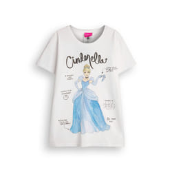 Disney Short Sleeved T-Shirt (Girls White) - 7-8 Years