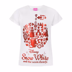 Disney Short Sleeved T-Shirt (Girls White) - 5-6 Years