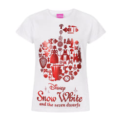 Disney Short Sleeved T-Shirt (Girls White) - 5-6 Years