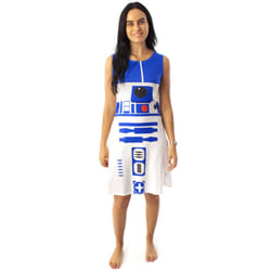 Star Wars Sleeveless Skater Dress (Womens White) - XXX-Large