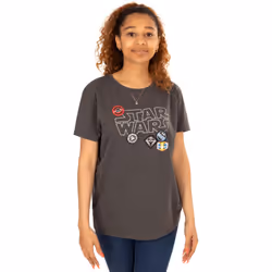 Star Wars Short Sleeved T-Shirt (Womens Grey) - XX-Large