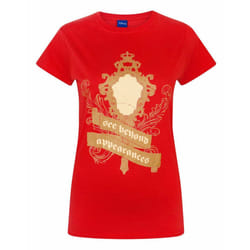 Disney Short Sleeved T-Shirt (Womens Red) - Medium