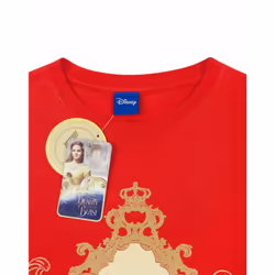 Disney Short Sleeved T-Shirt (Womens Red) - Medium