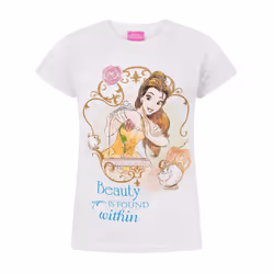 Disney Short Sleeved T-Shirt (Girls White) - 11-12 Years