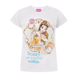 Disney Short Sleeved T-Shirt (Girls White) - 13-14 Years