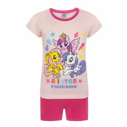 My Little Pony Short Sleeve Short Leg Pyjama Set (Girls Pink)
