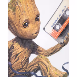 Guardians of the Galaxy Vol 2 Groot Tape Men's Short Sleeve T-Shirt - Small