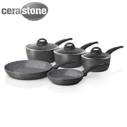 Tower Cerastone T81276 Forged 5 Piece Pan Set with Non-Stick Coating