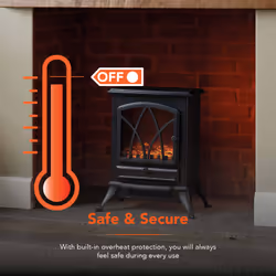 Warmlite heating WL46018 fireplace Indoor Freestanding fireplace Electric Black - Additional view 7