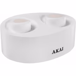 Akai A58061RG Bluetooth Wireless Play Buds, Charging Case - White