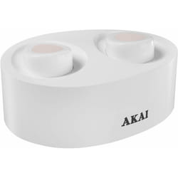 Akai A58061RG Bluetooth Wireless Play Buds, Charging Case - White
