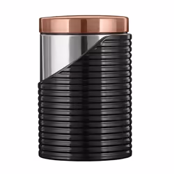 Tower T826001RB 3pc Linear Storage Canister, Black & Rose Gold Kitchen Jars