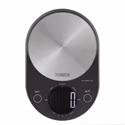Tower T876000BK Kitchen Scales, Digital Scales Zero Weigh Function