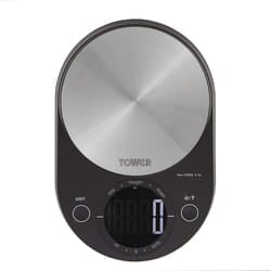 Tower T876000BK Kitchen Scales, Digital Scales Zero Weigh Function