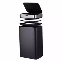 Tower T838001B waste container Rectangular Stainless steel Black - Additional view 8