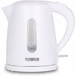 Tower T10029W 2200W 1L Cordless Lightweight Jug Kettle, Grip Handle, White