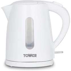 Tower T10029W 2200W 1L Cordless Lightweight Jug Kettle, Grip Handle, White