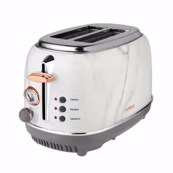 Tower Bottega T20016WMRG 2-Slice Toaster, Stainless Steel with Variable Browning Control, Defrost, Reheat and Cancel Setting  ...