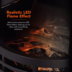 Warmlite heating WL46022 fireplace Indoor Portable fireplace Electric Black - Additional view 4