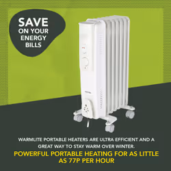Warmlite heating WL43003YW electric space heater Indoor White 1500 W Oil electric space heater - Additional view 4