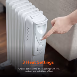 Warmlite heating WL43003YW electric space heater Indoor White 1500 W Oil electric space heater - Additional view 5