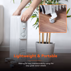 Warmlite heating WL43003YW electric space heater Indoor White 1500 W Oil electric space heater - Additional view 8