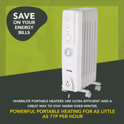 Warmlite heating WL43003YTW electric space heater Indoor White 1500 W Oil electric space heater - Additional view 4