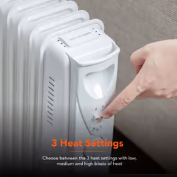 Warmlite heating WL43003YTW electric space heater Indoor White 1500 W Oil electric space heater - Additional view 5
