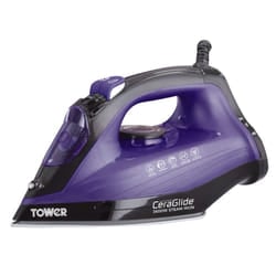 Tower T22011 iron Steam iron Ceramic soleplate 2600 W Purple