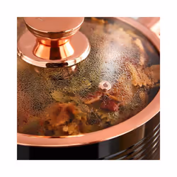 Tower Rose Gold Pot and Pan Set, Non Stick and Easy to Clean, Black, 5 Piece