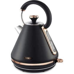 Cavaletto Pyramid Kettle, 1.7 L Capacity, Stainless Steel, 3KW, Black and Rose Gold
