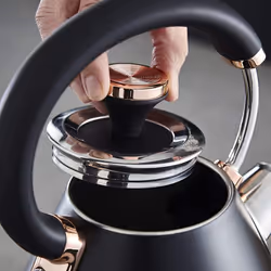 Cavaletto Pyramid Kettle, 1.7 L Capacity, Stainless Steel, 3KW, Black and Rose Gold
