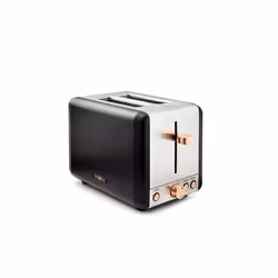 Black & Rose Gold Cavaletto 2 Slice Toaster, 6 Browning Settings - Additional view 4