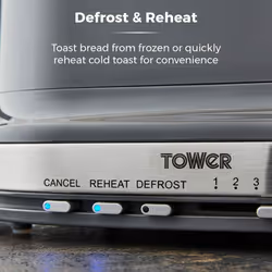 Tower Stylish Kitchen BELLE  Graphite Grey 2 Slice Toaster