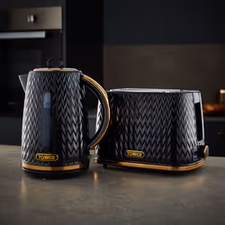 Tower Empire T10052BLK 3KW 1.7L Kettle Black with Brass Accents - Additional view 8