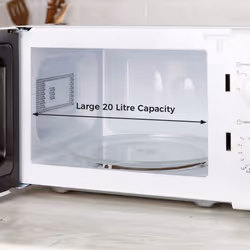 Tower T24034WHT Microwave with 5 Power Levels, 20L 700W, White