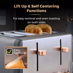Tower Cavaletto 4 Slice Stainless Steel Toaster - Additional view 7
