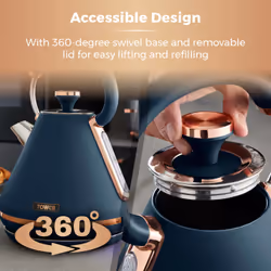 Tower Cavaletto 3KW 1.7 Litre Pyramid Kettle Midnight Blue - Additional view 7