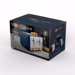 Tower Cavaletto 4 Slice Stainless Steel Toaster Midnight Blue - Additional view 8