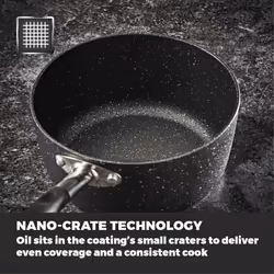 Tower T900111 Precision 3 Piece Non-Stick Saucepan Set, Black