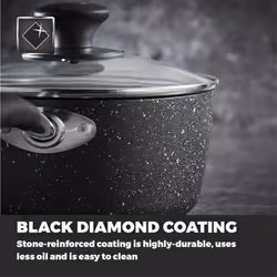 Tower T900111 Precision 3 Piece Non-Stick Saucepan Set, Black - Additional view 5