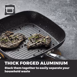 Tower T900115 Precision 28cm Non-Stick Grill Pan, Black