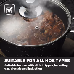 Tower T900116 Precision 24cm Non-Stick Stock Pot Black
