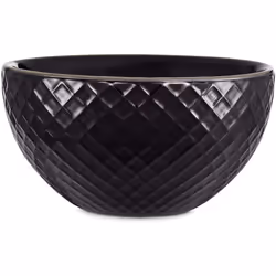 Tower T867002BLK Empire 16 Piece Dinnerware Set, Stoneware, Black and Brass