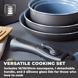 Tower Freedom T800201 7 Piece Cookware Set w/Detachable Handle