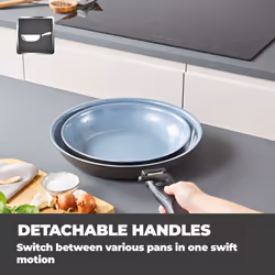 Tower T800203 Freedom 3 Piece Frying Pan Set, Ceramic Coating, Graphite